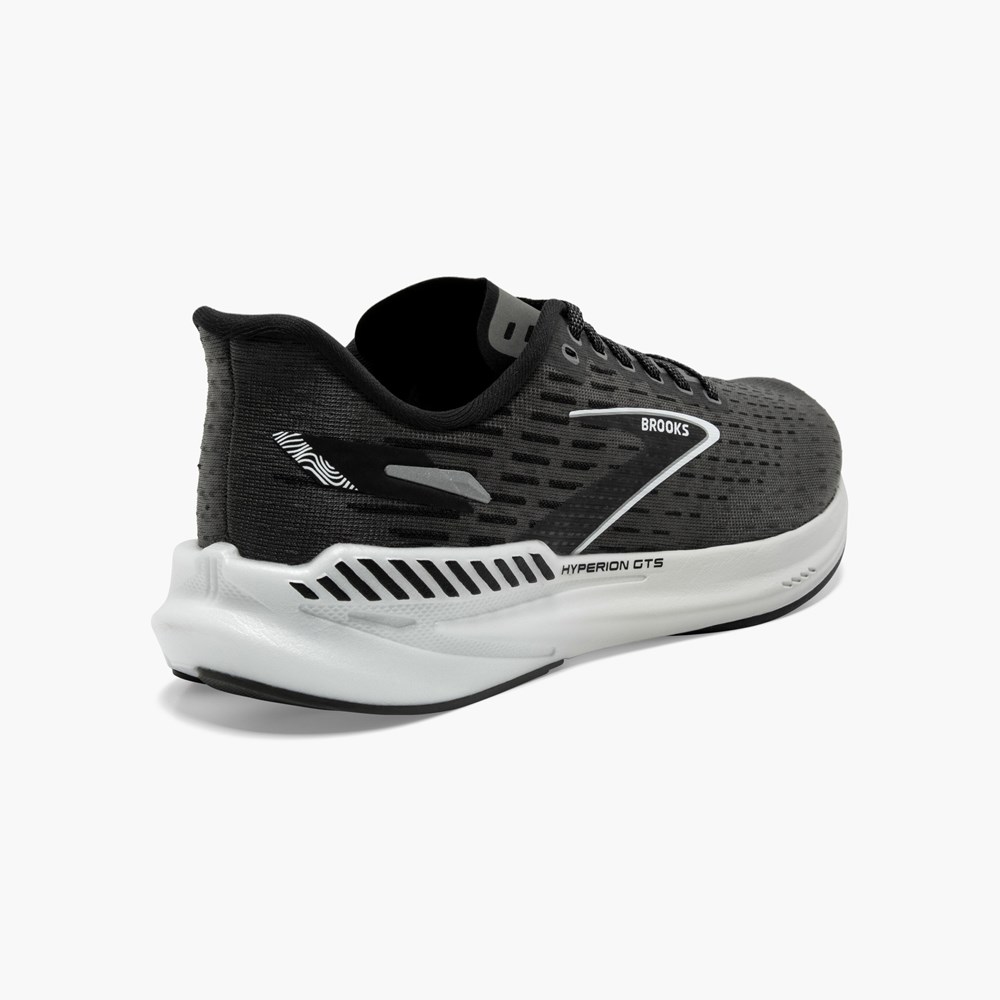 Chaussures Running Route Brooks Speed Support Hyperion GTS Blanche Noir Femme | AIR-8228500